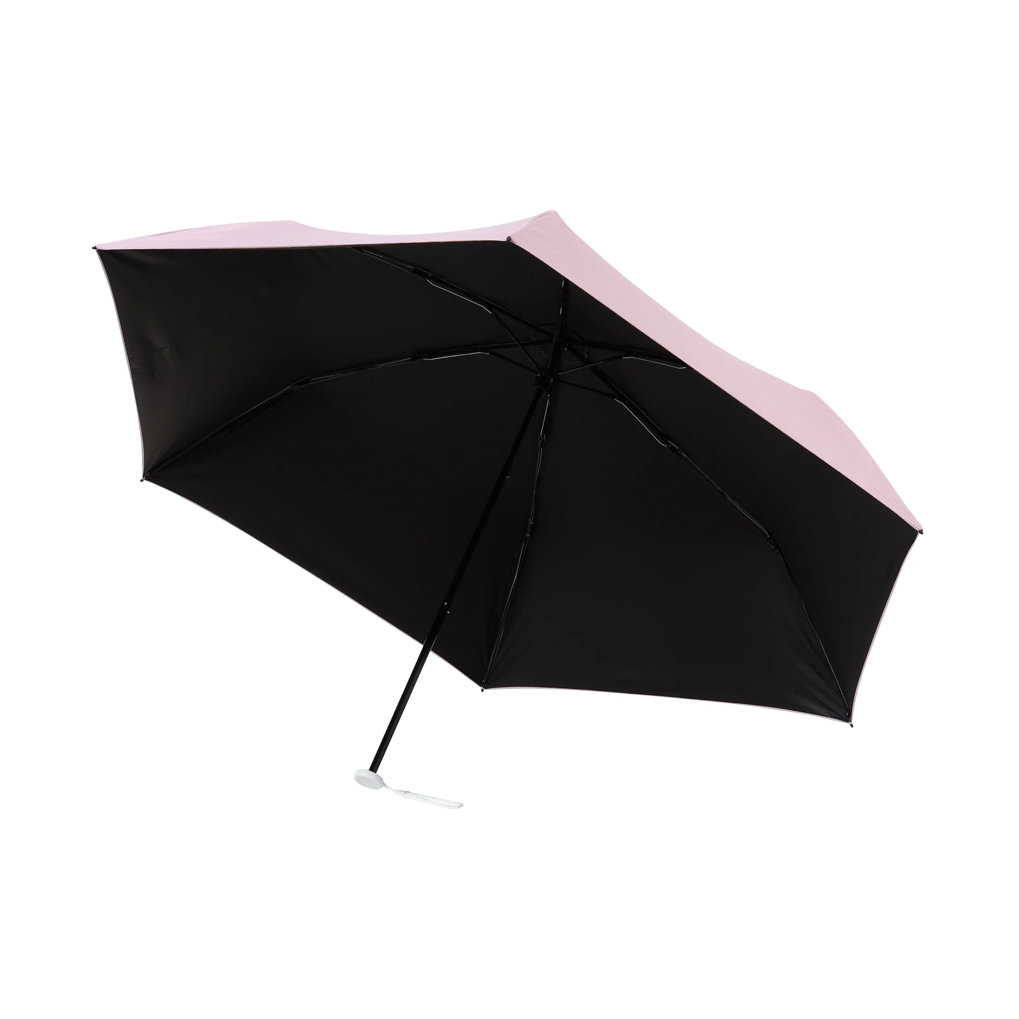 遮光HEAT DOWN プレーン 折りたたみ傘 55cm ピンク（晴雨兼用） - Image 4