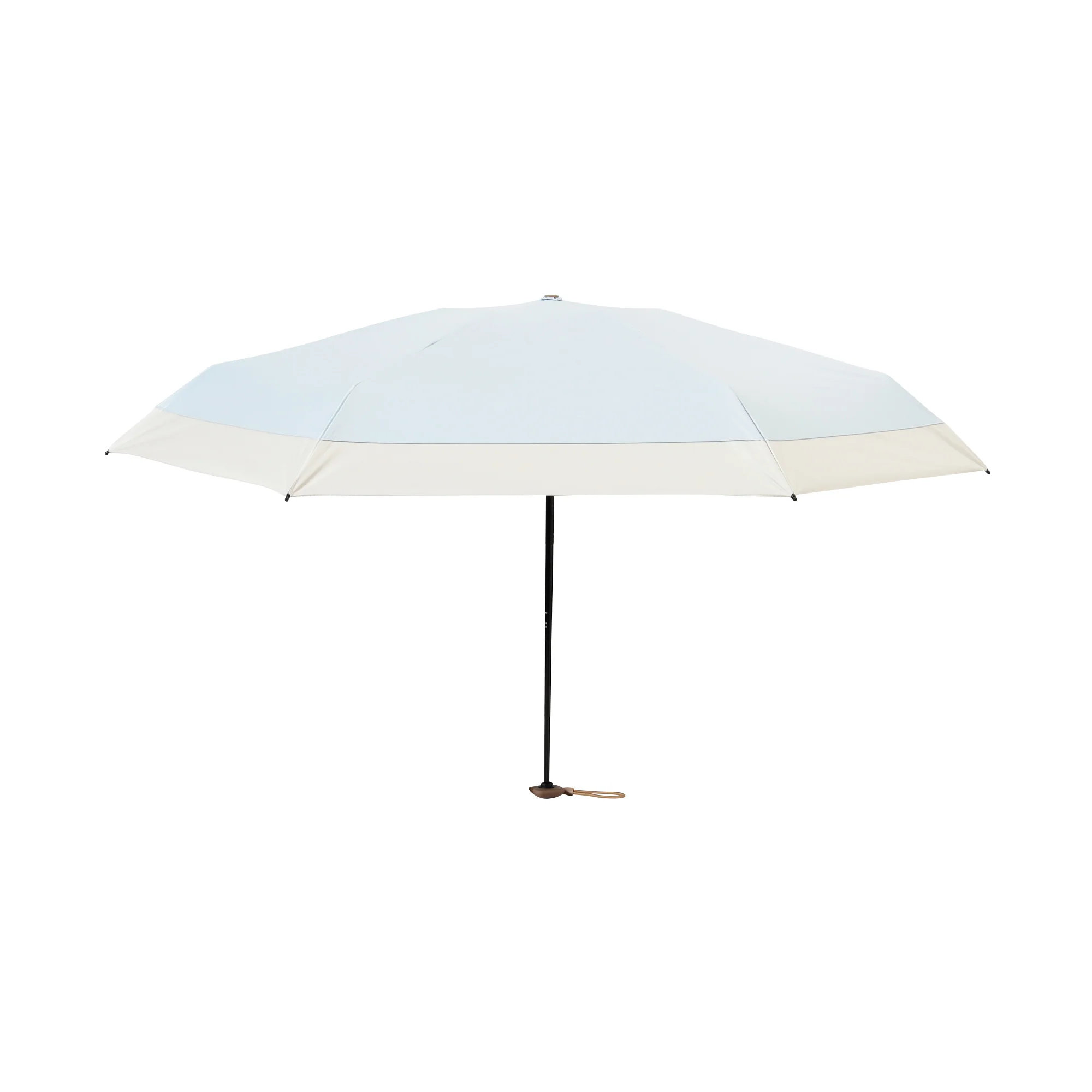 遮光 吸水ポーチ付き切継 折りたたみ傘 50cm ライトブルー（晴雨兼用） - Image 3