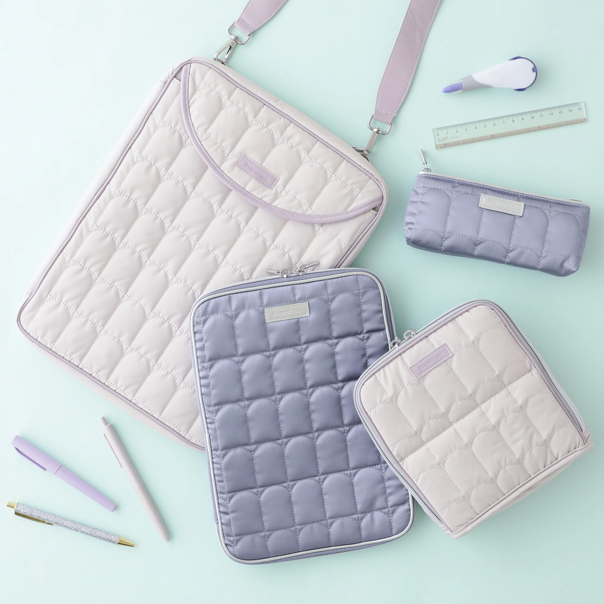 アーチキルト タブレットケース ブルーグレー - Image 9