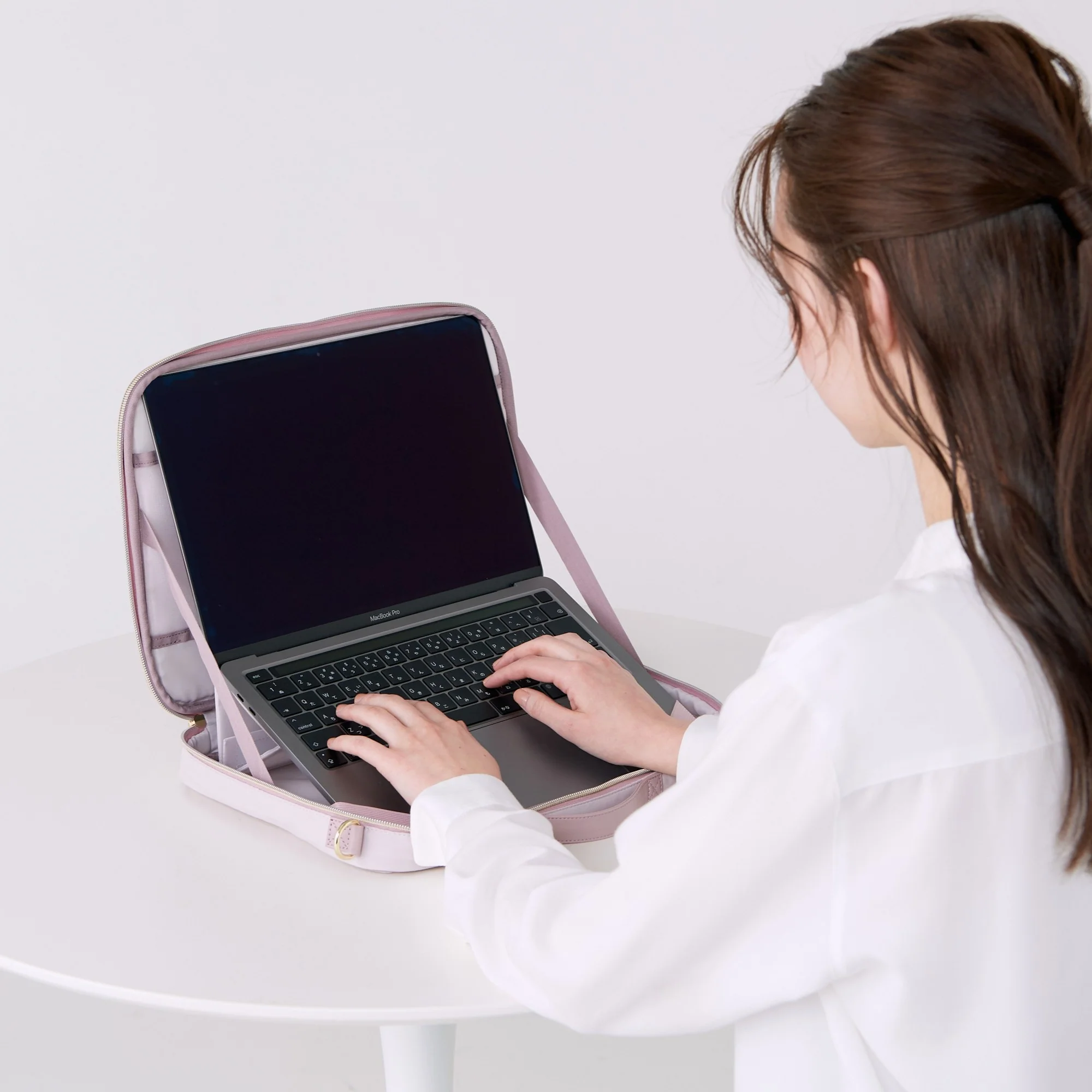 ノーブルキルト PCケース 13～14インチ ライトピンク - Image 3