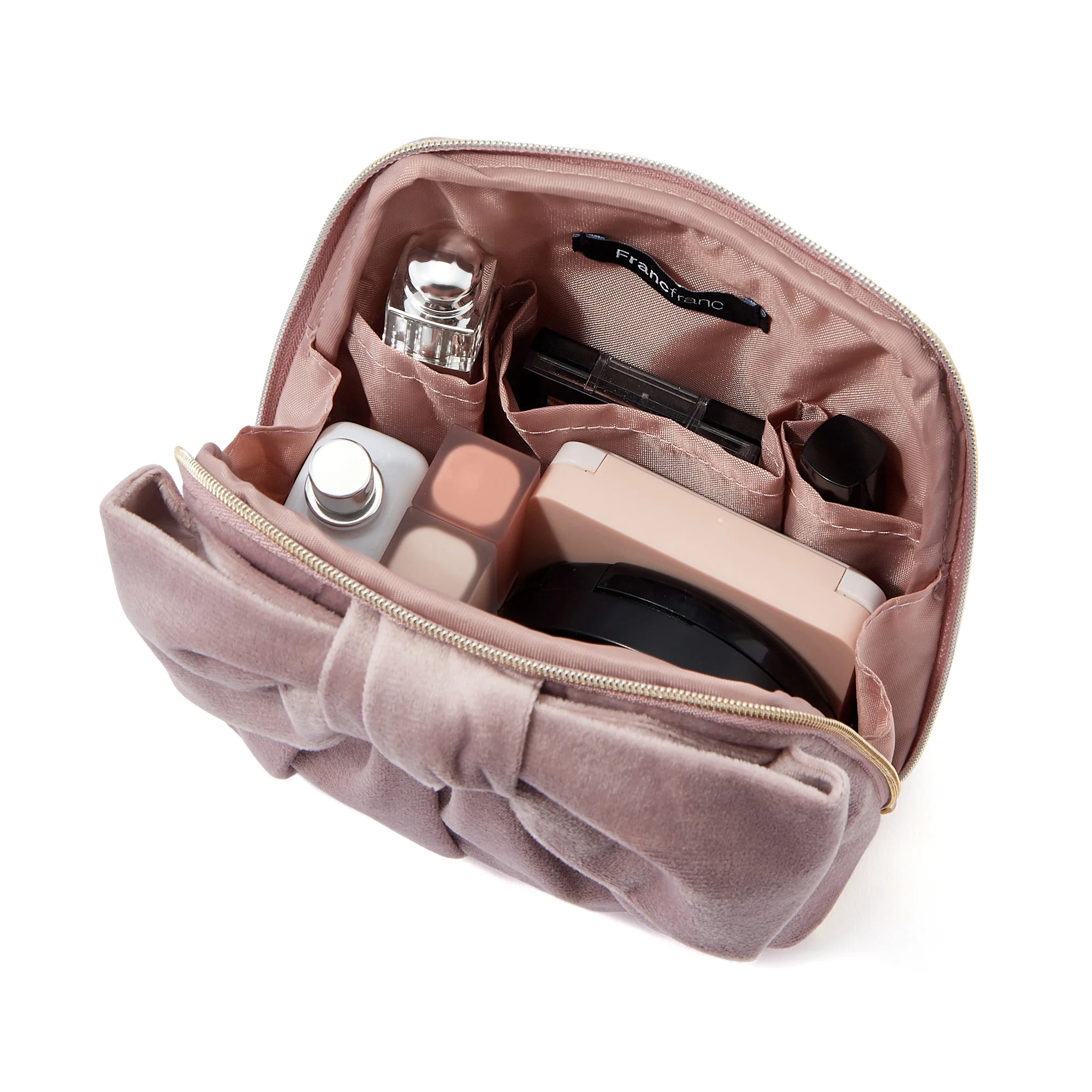 ベロアリボン スタンドポーチ ピンク - Image 11