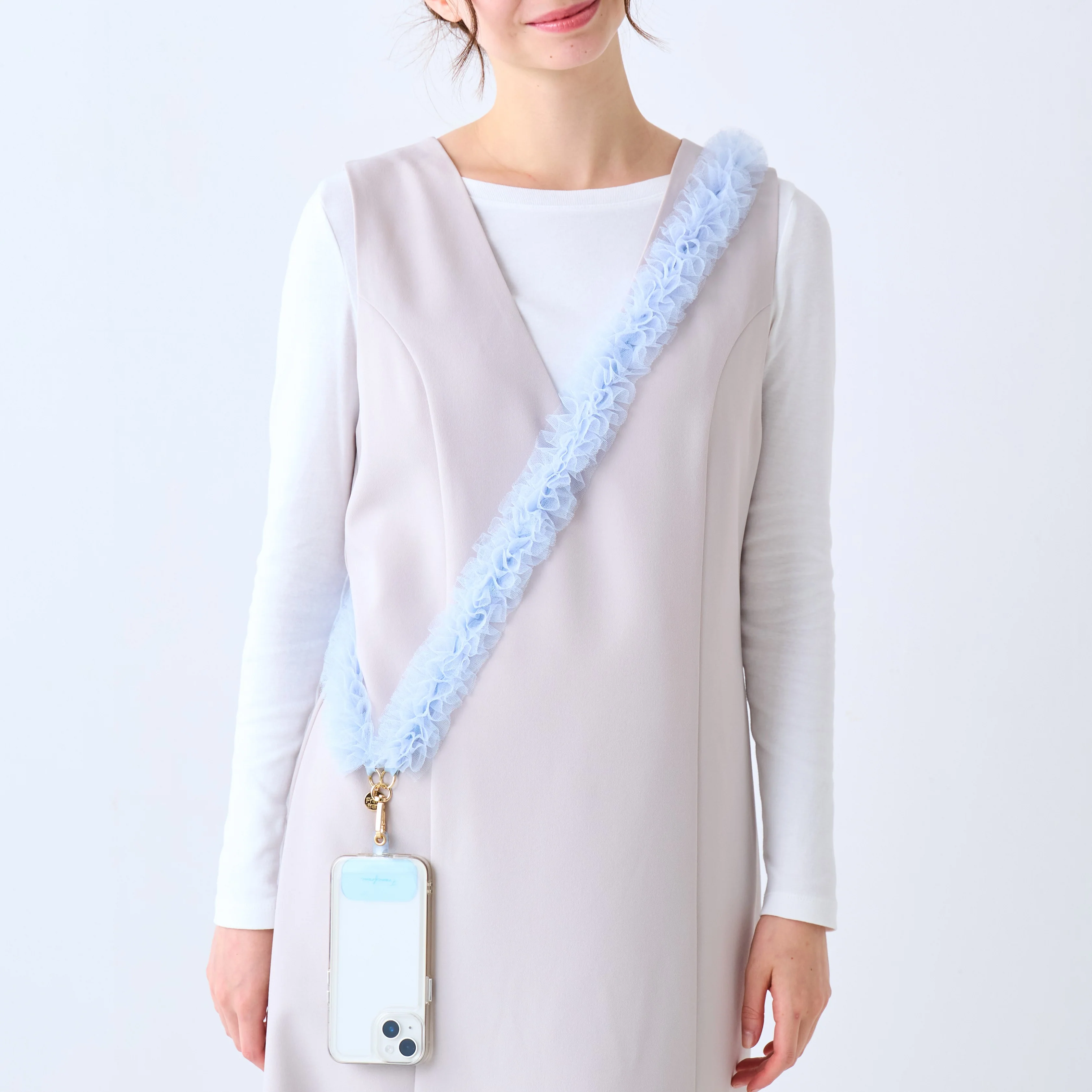 スマホストラップ チュール ブルー - Image 6