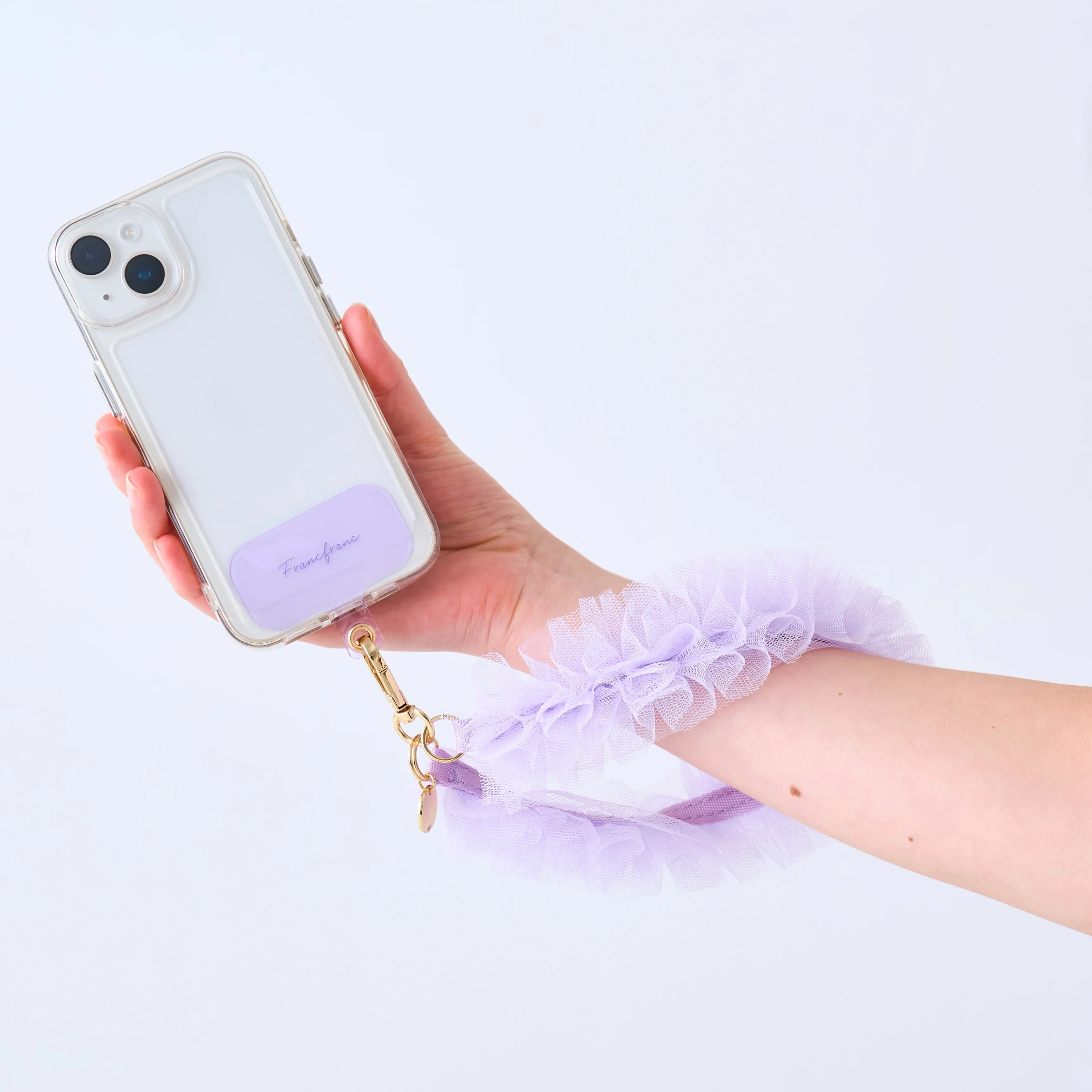 スマホハンドストラップ チュール パープル - Image 6