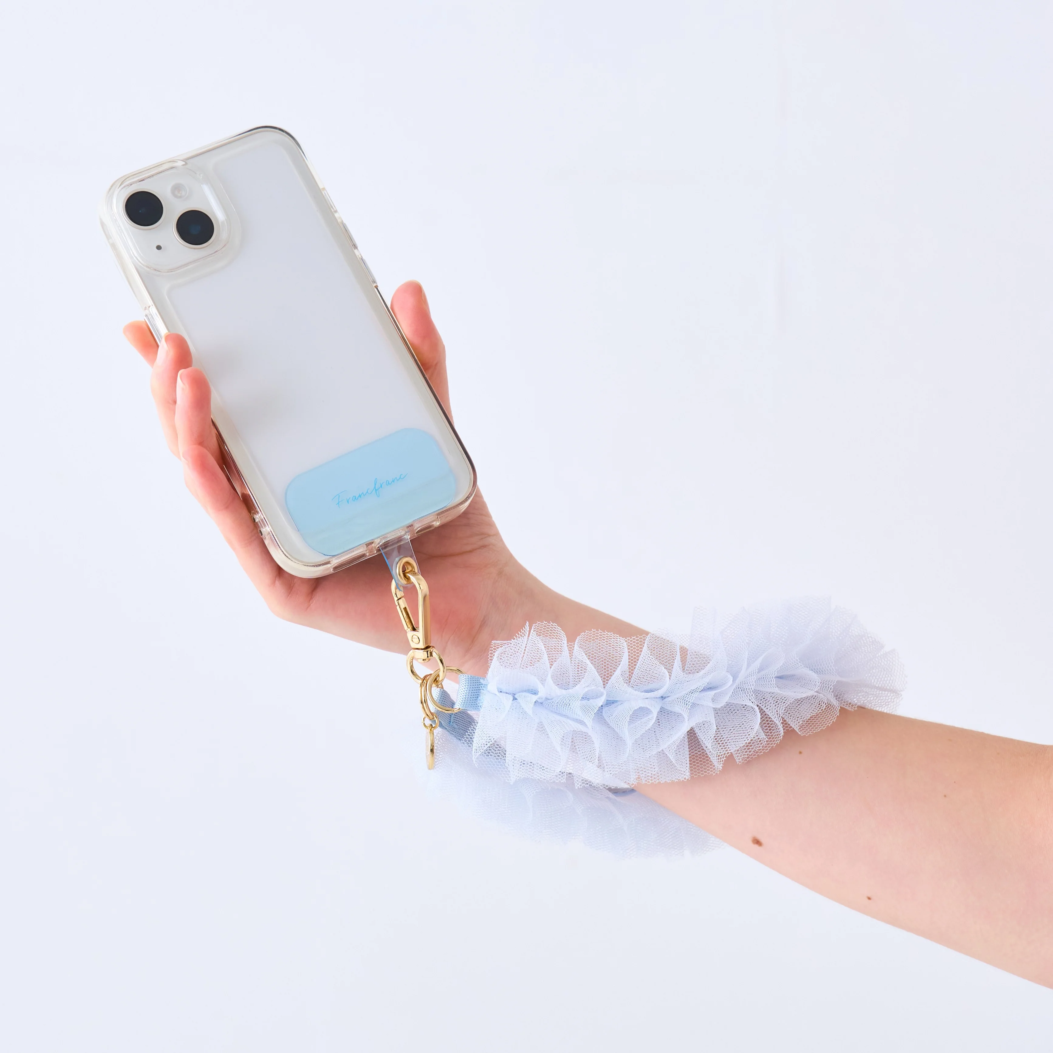 スマホハンドストラップ チュール ブルー - Image 6