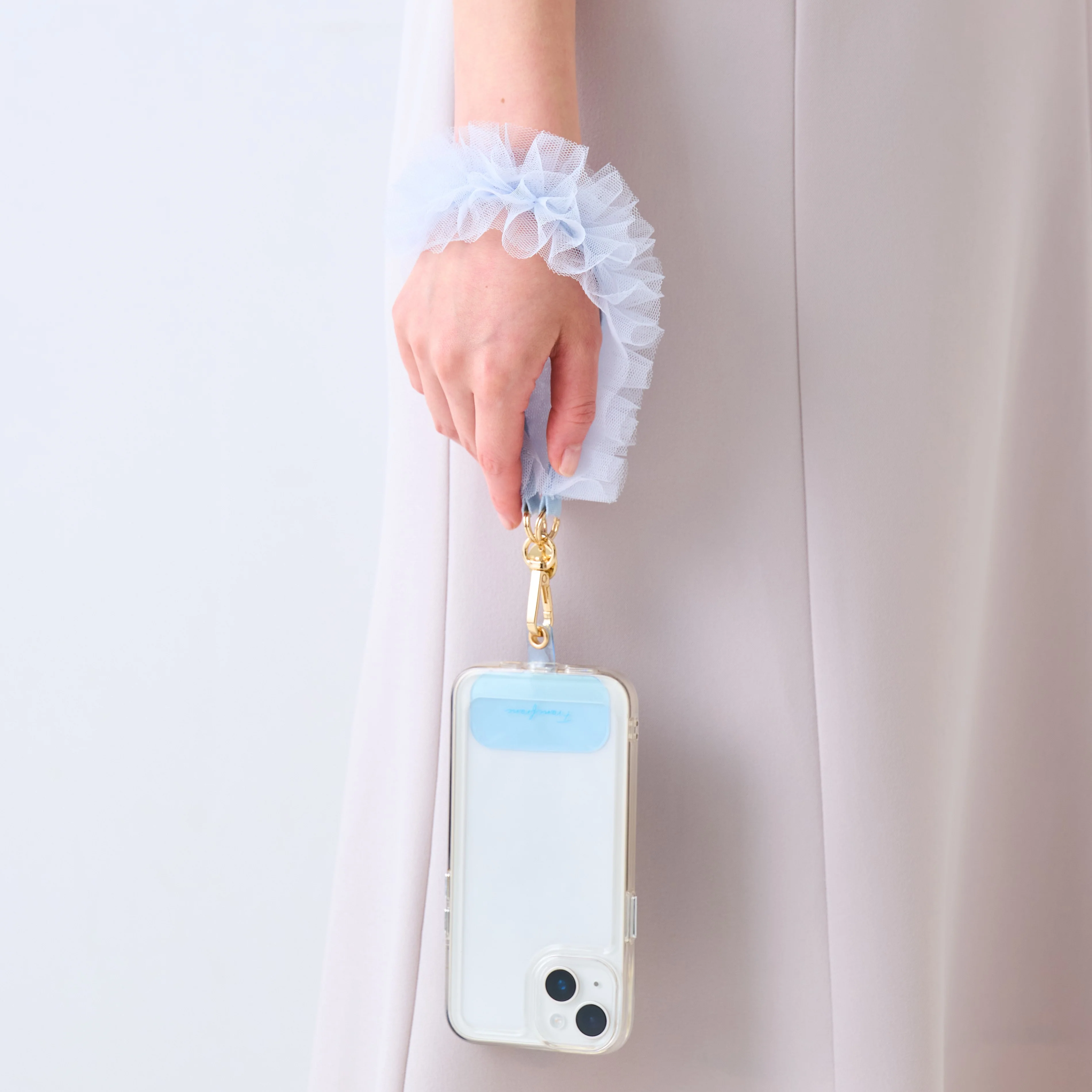 スマホハンドストラップ チュール ブルー - Image 7