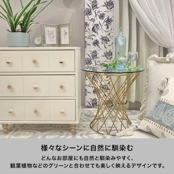 ラーナ チェスト ロー 2 ホワイト×ナチュラル(W602×H655) - Image 4
