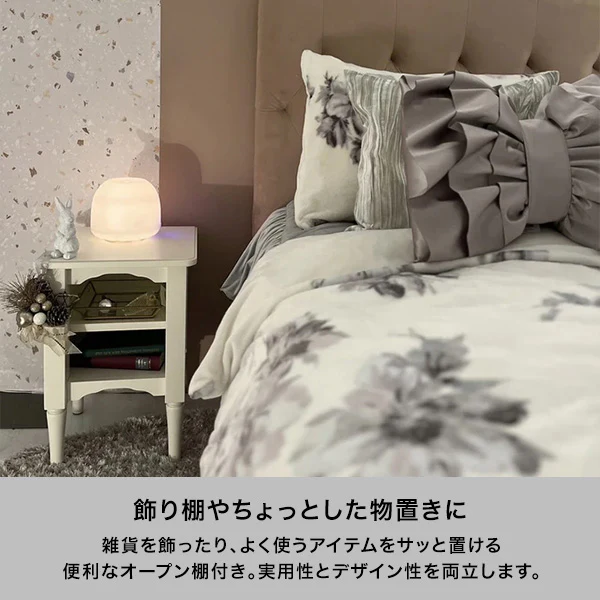 ミーオ ナイトテーブル ホワイト（W350×H500） - Image 3