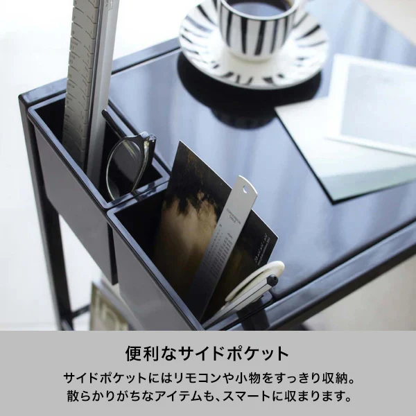 タワー サイドテーブルワゴン ブラック - Image 3