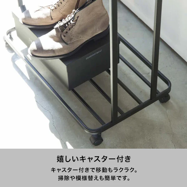 タワー ハンガーラック キャスター付き ホワイト - Image 4