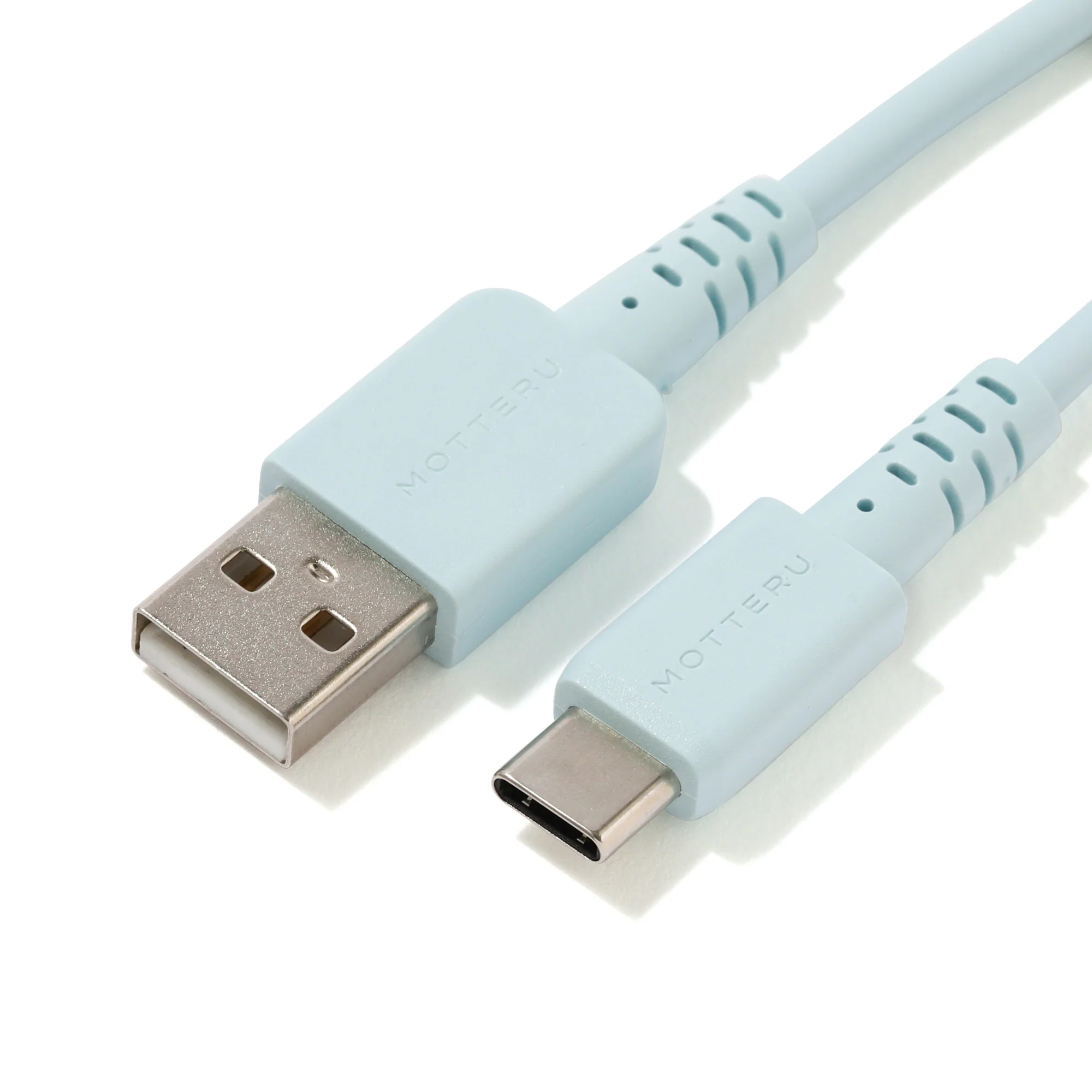シリコンケーブル USB-A to Type-C 1m ブルー - Image 2
