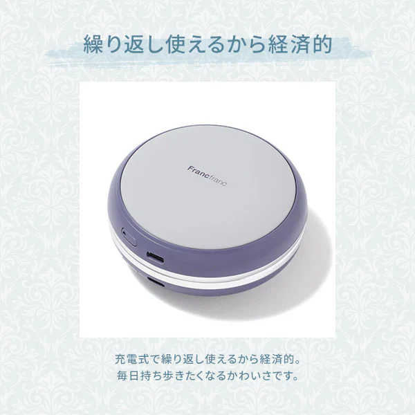 【2024年モデル】両手で使える充電式カイロ グレー - Image 3