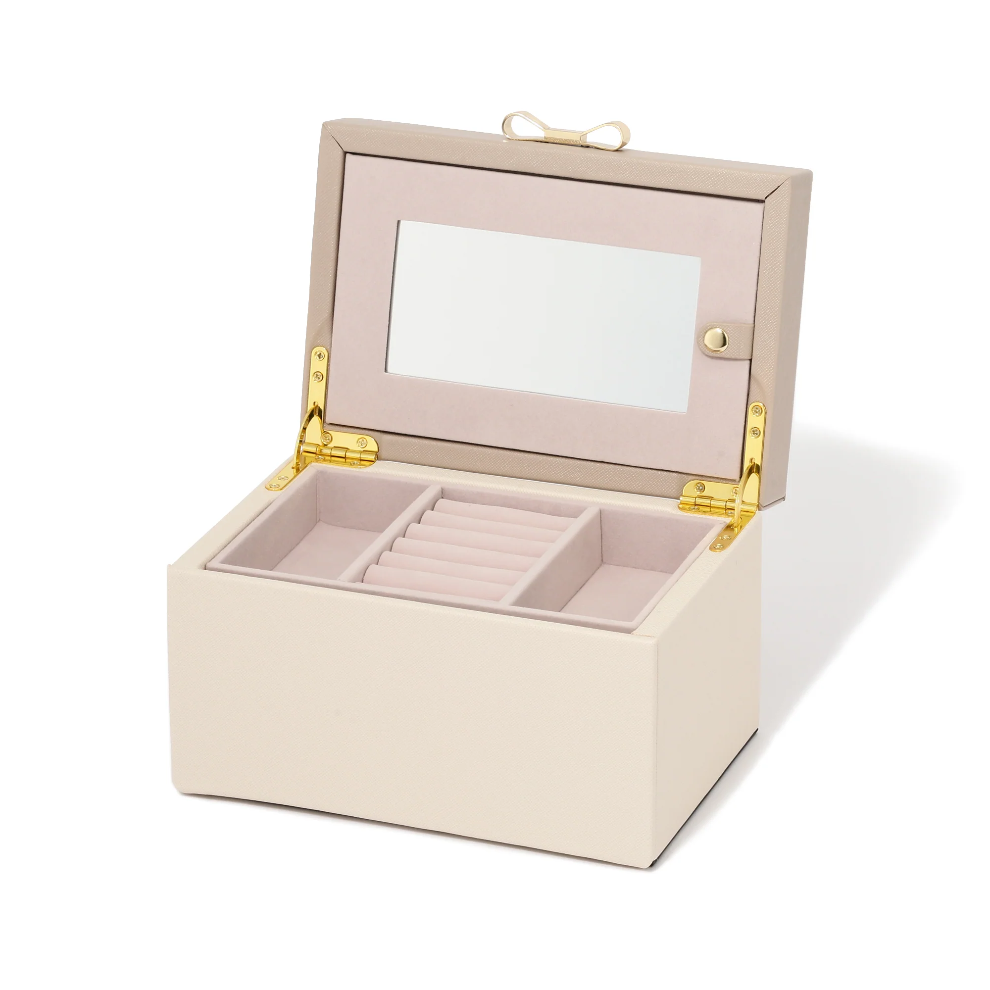 バイカラー ジュエリーボックス S ベージュ - Image 5