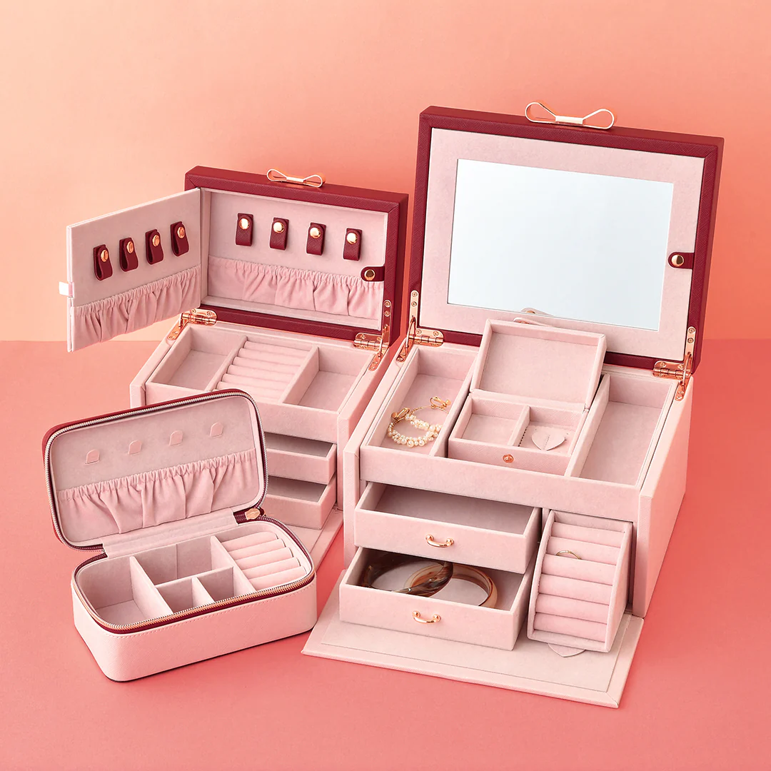 バイカラー ジュエリーボックス L ベージュ - Image 11
