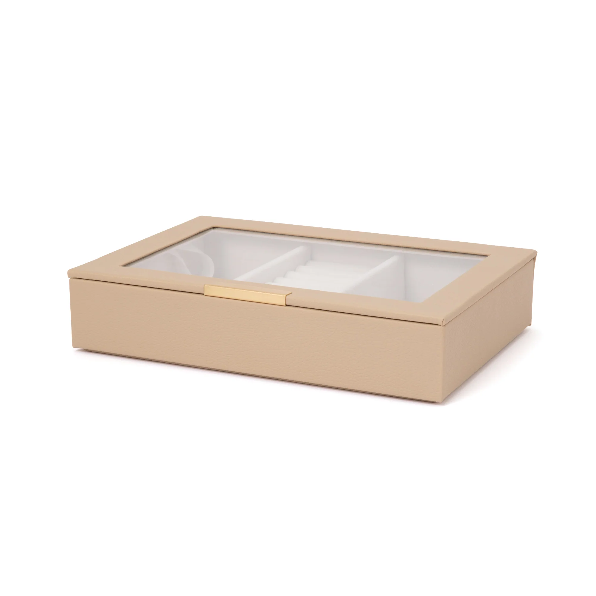 スタッキング ジュエリーボックス ディスプレイ蓋付き ベージュ - Image 3