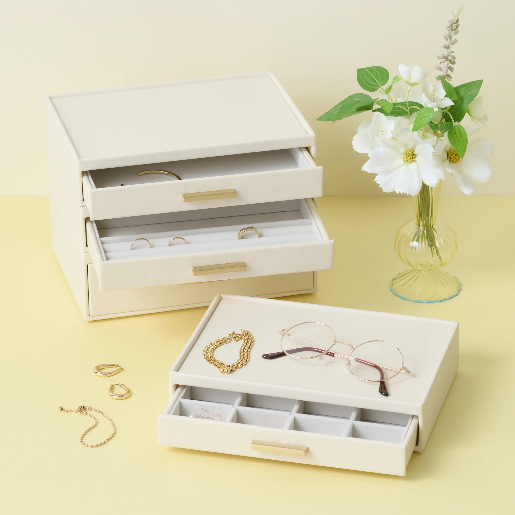 スタッキング ジュエリーボックス ネックレス ホワイト - Image 11