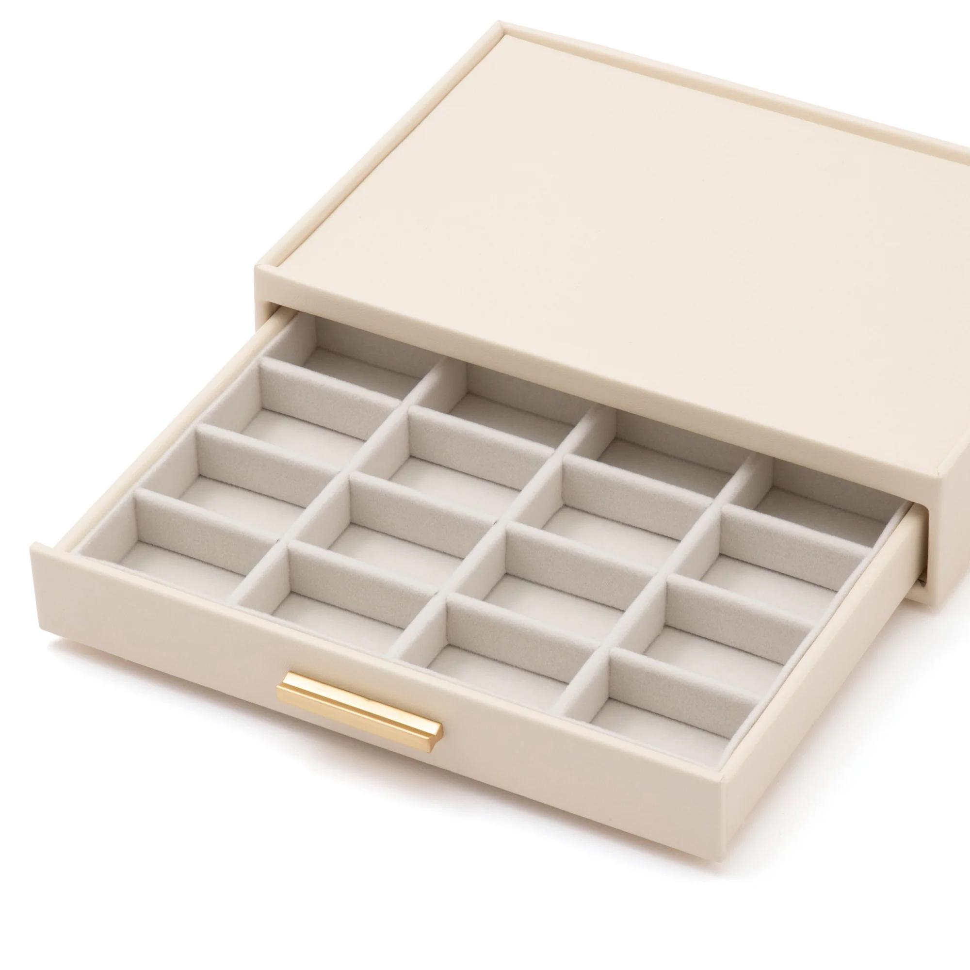 スタッキング ジュエリーボックス リング ピアス ホワイト - Image 2