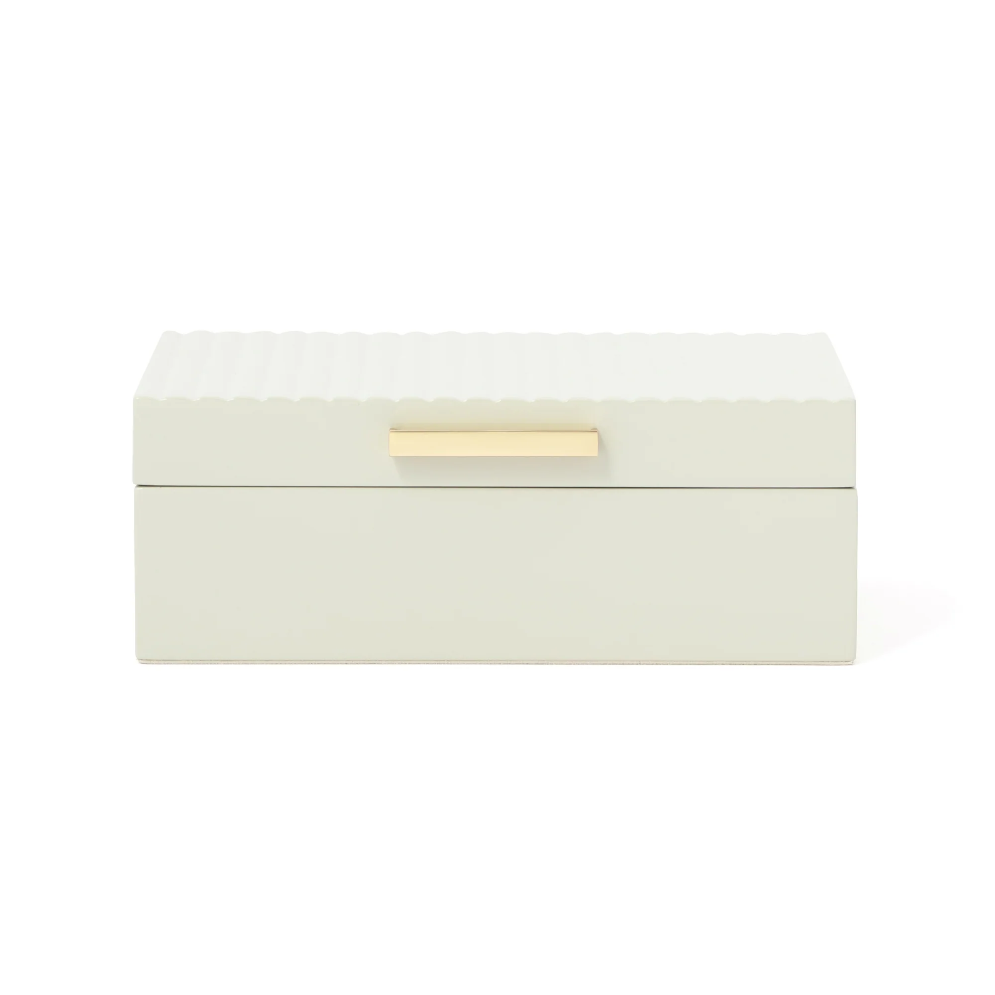 ラッカー ストライプ ジュエリーボックス S グレー - Image 2