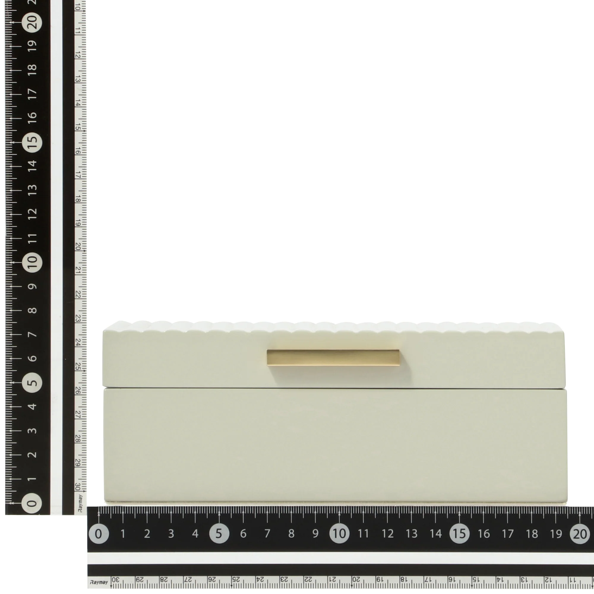 ラッカー ストライプ ジュエリーボックス S グレー - Image 8