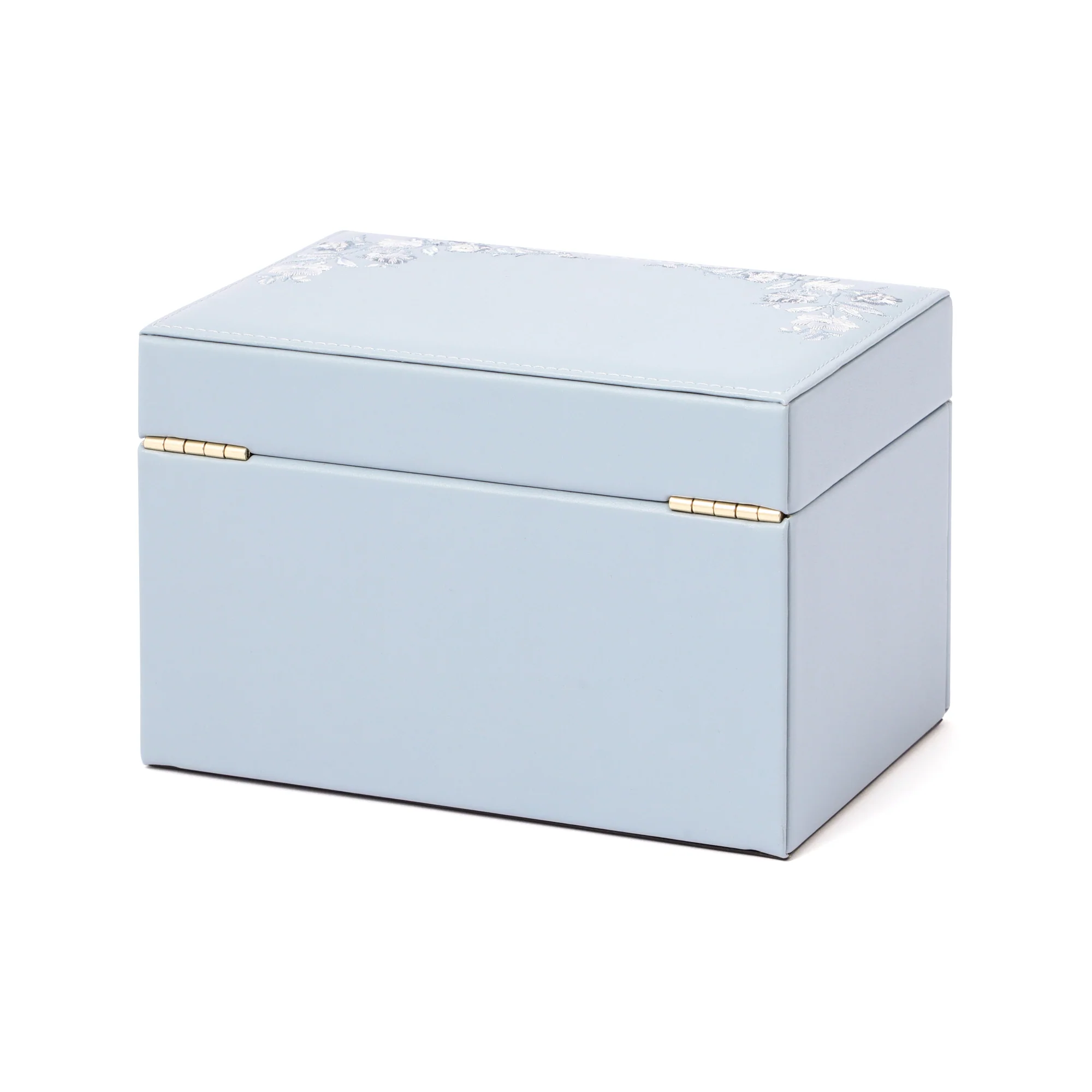 エンブロイダリーフラワー ジュエリーボックス S ブルー - Image 3