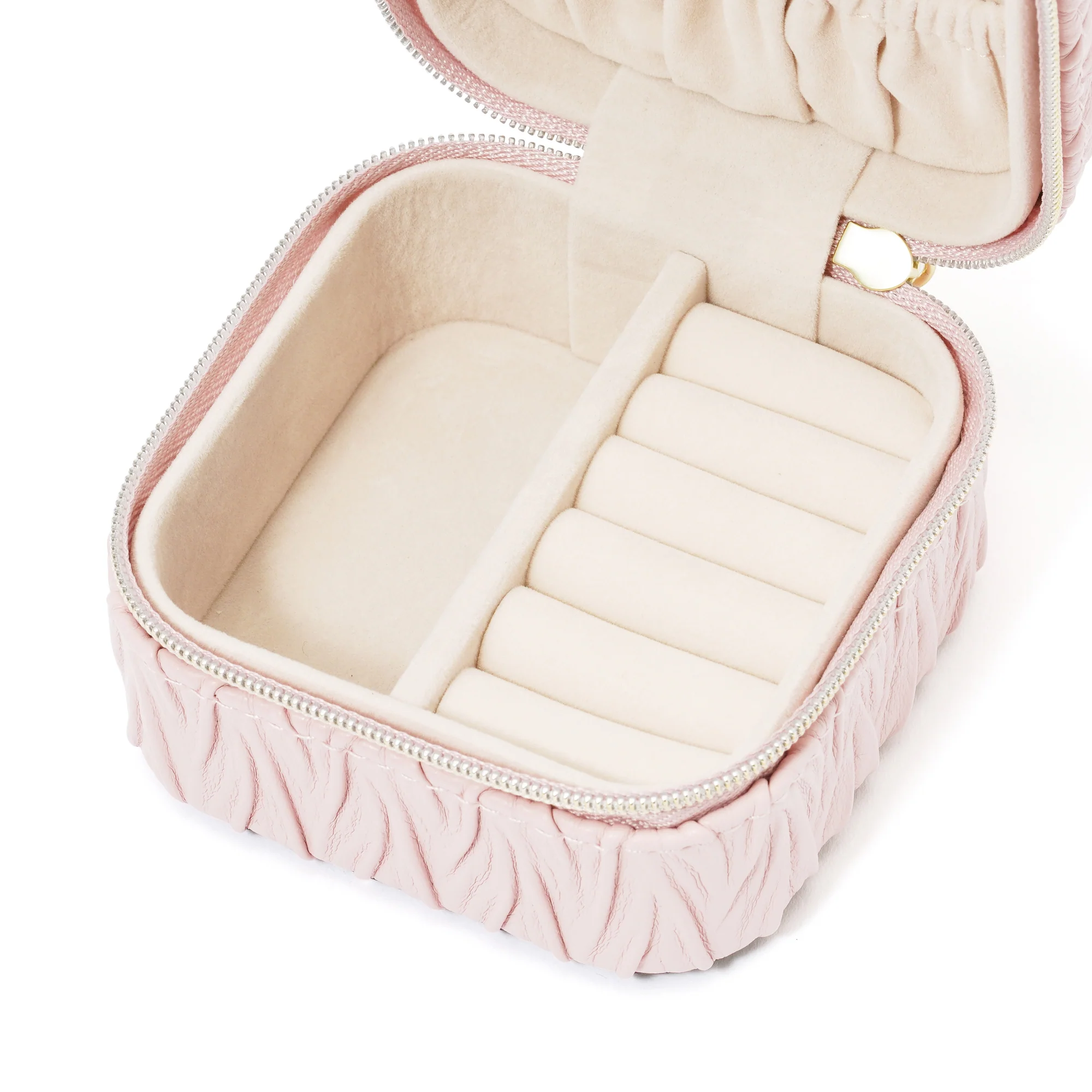 エンボス トラベルジュエリーボックス S ピンク - Image 9