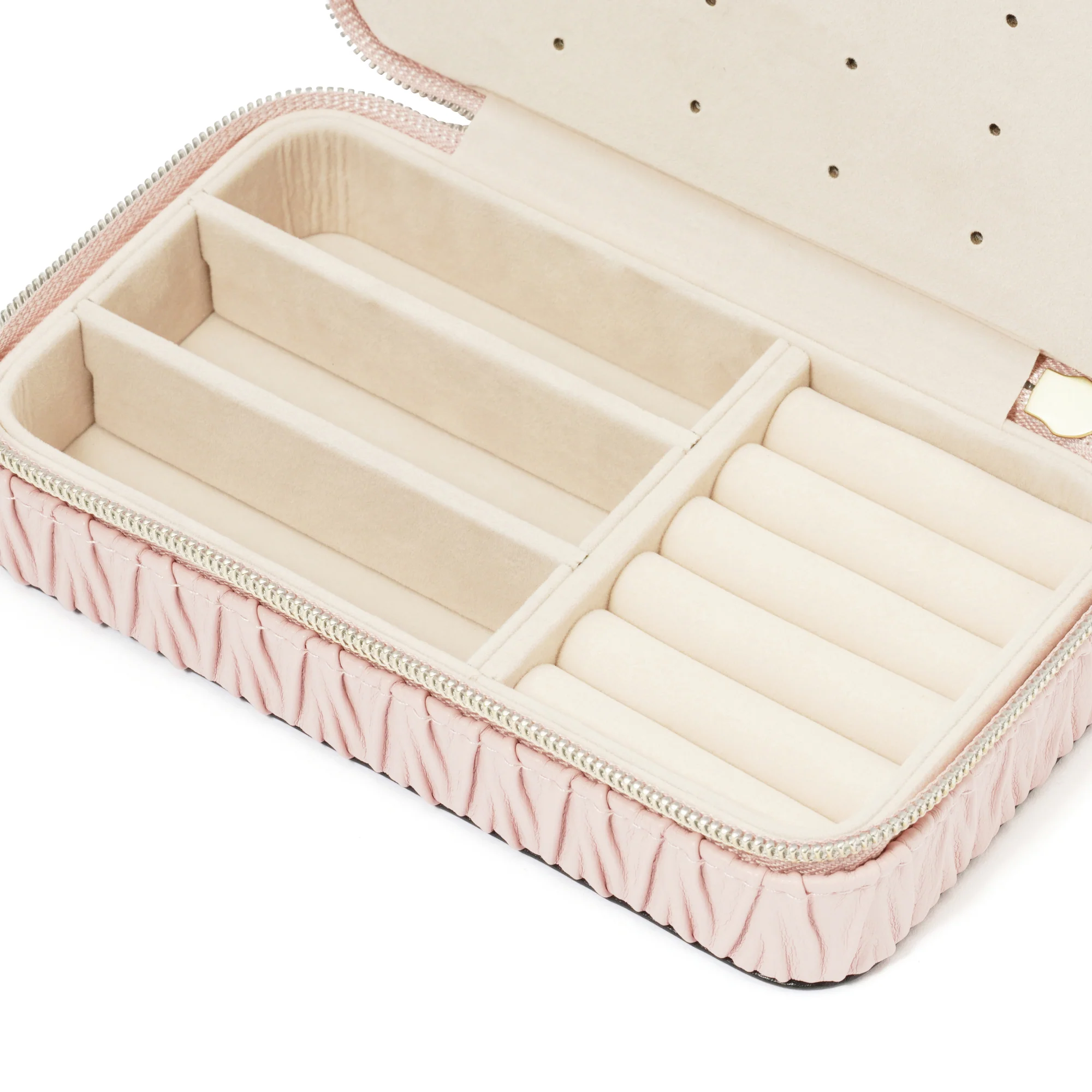 エンボス トラベルジュエリーボックス M ピンク - Image 9