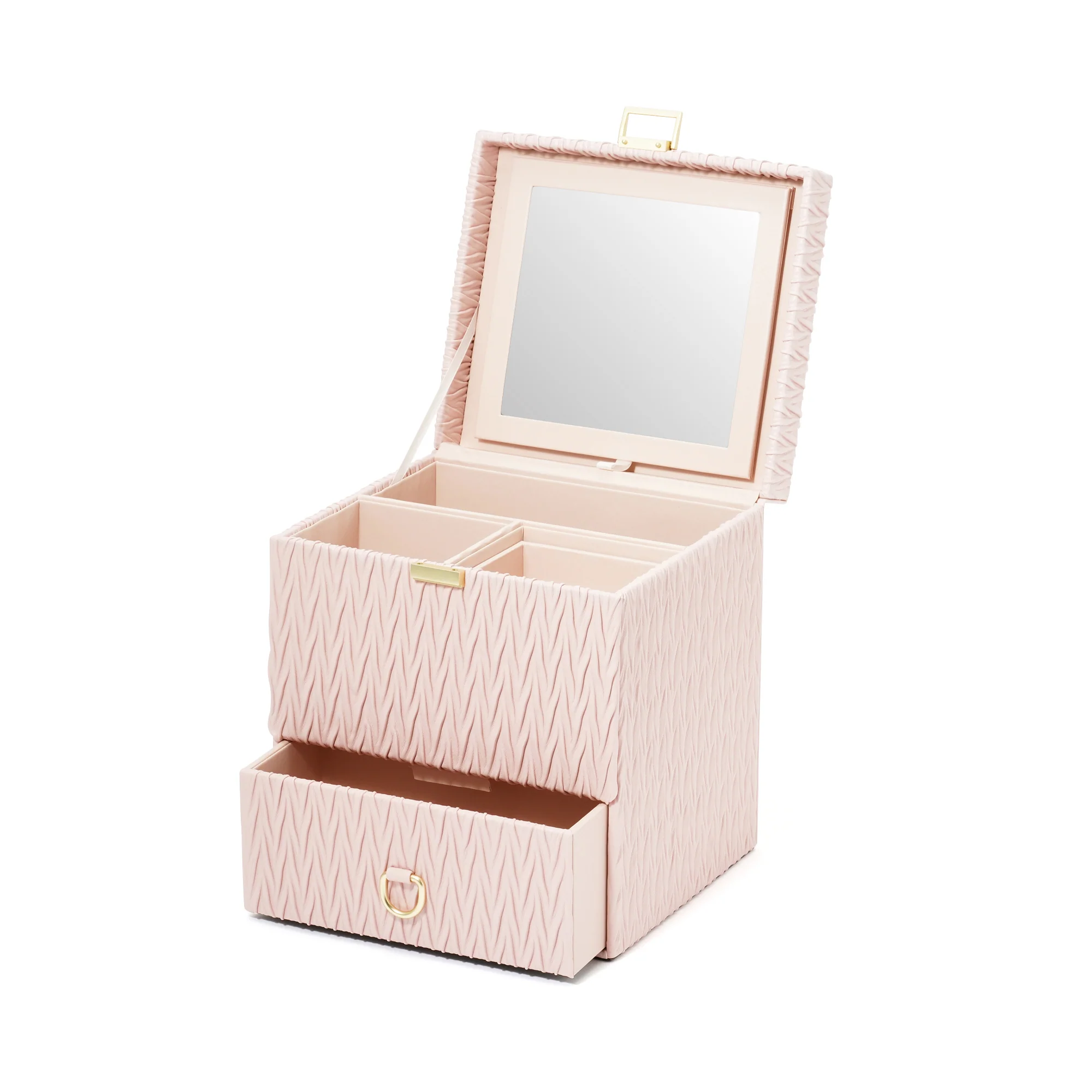 エンボス コスメボックス ピンク - Image 5