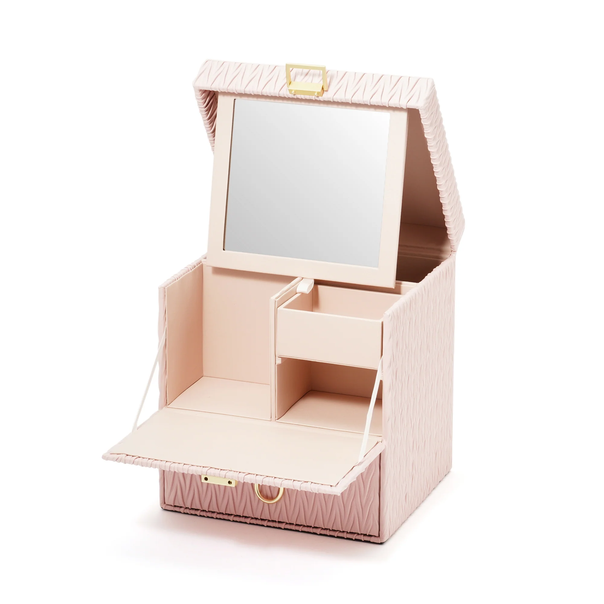 エンボス コスメボックス ピンク - Image 6