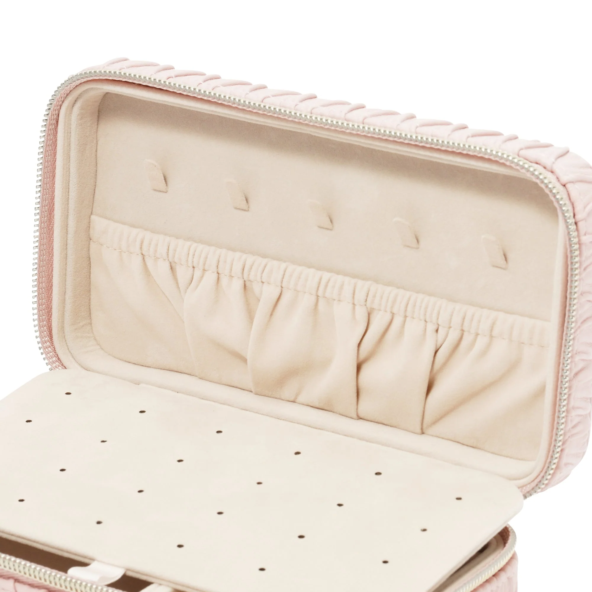 【EC限定・アウトレット品】エンボス トラベルジュエリーボックス M ピンク - Image 9