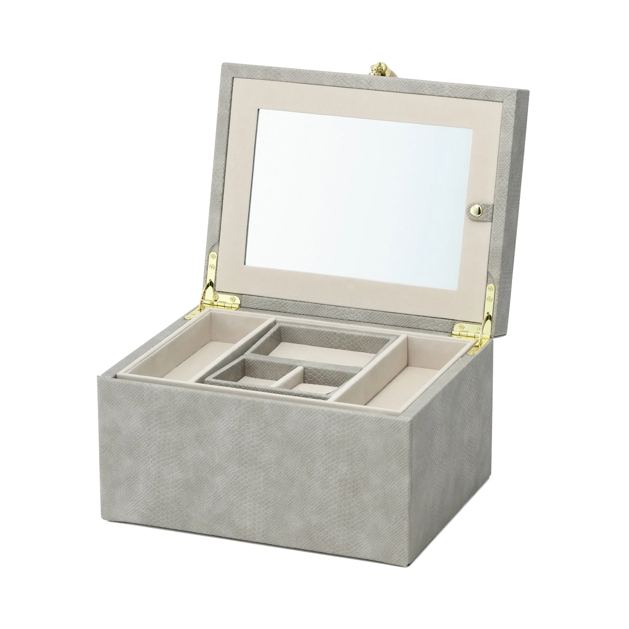 【EC限定・アウトレット品】フラビア ジュエリーボックス L グレー - Image 7